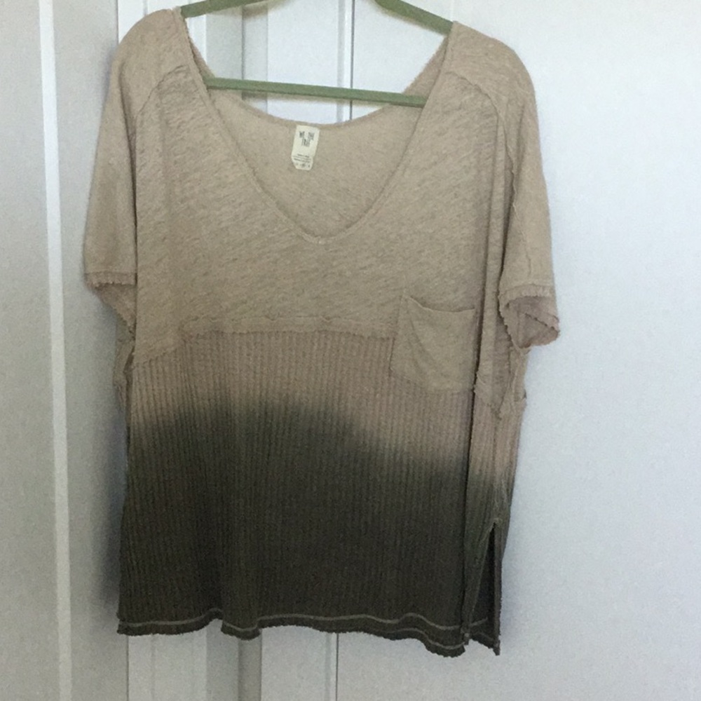 We The Free Tan Boxy Short Sleeve T-Shirt
